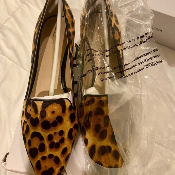 ALDO Vigoma Leopard Print Loafers size 7.5M - Picture 1 of 4